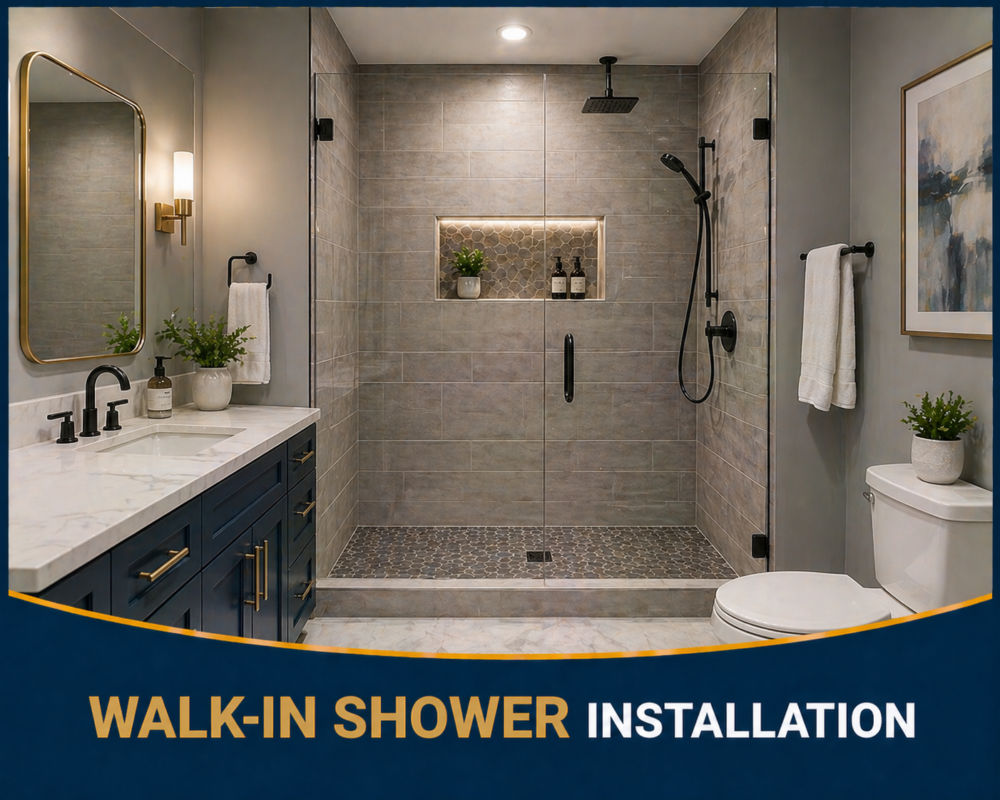walk in shower installation